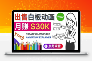 如何用最简单制作白板动画（WhiteBoard Animation）月赚3万美元